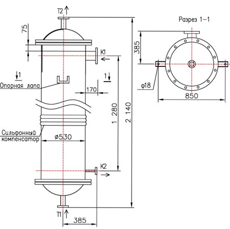 КС 500-1,5Р-16×1,5-38 купить на TEPLOOBMENNIC.RU