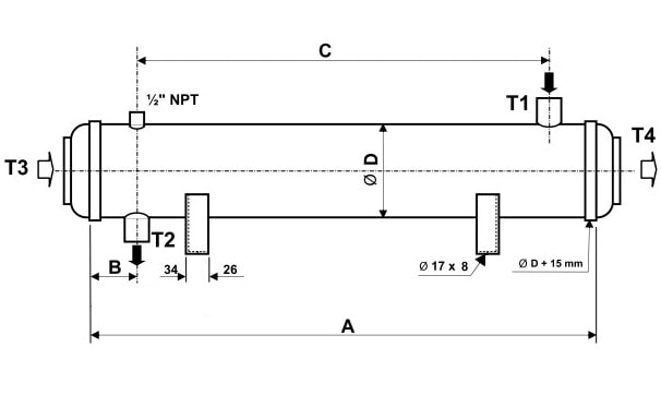 Кожухотрубный теплообменник Ciat FKH 168-20N