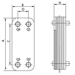 Пластинчатый теплообменник BOWA B3-13