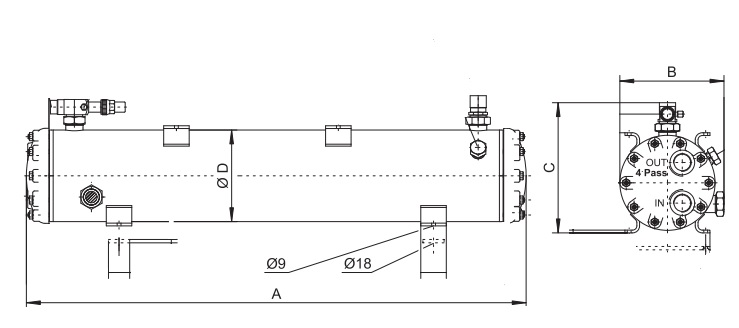 Кожухотрубный теплообменник BITZER F1052T