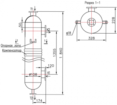 КС 100-1,5-8×0,8-1 | Интернет-магазин TEPLOOBMENNIC.RU