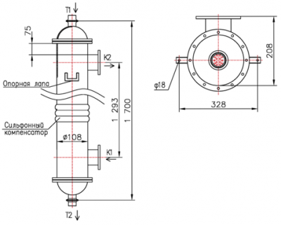 КС 100-1,5-8×0,8-1,80 | Интернет-магазин TEPLOOBMENNIC.RU