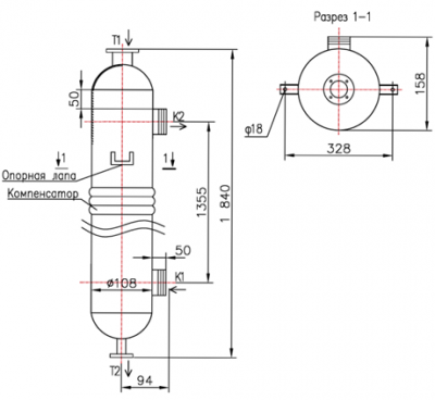 КС 100-1,5-8×0,8-1 | Интернет-магазин TEPLOOBMENNIC.RU