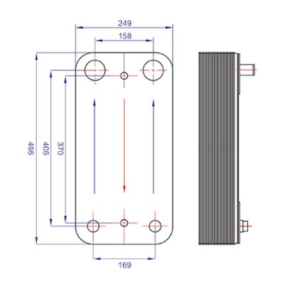 Паянный теплообменник ZB3-100 | Интернет-магазин TEPLOOBMENNIC.RU